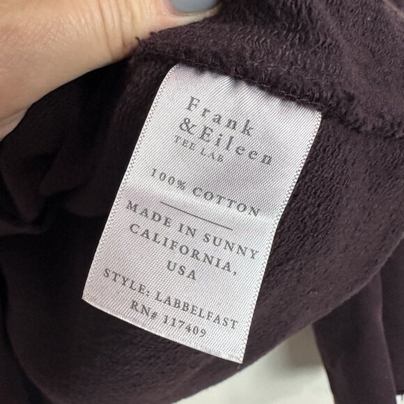 Frank & Eileen Belfast English Peacoat Triple Fleece Jacket Eggplant Large - Picture 7 of 10